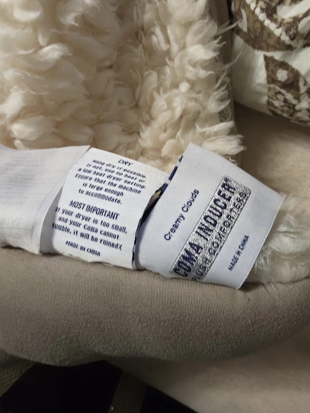 Coma Inducer Plush Faux Sheepskin Bedspread - Cream